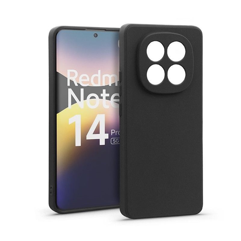 Haffner HF366154 Xiaomi Redmi Note 14 Pro Plus 5G fekete Matt szilikon tok