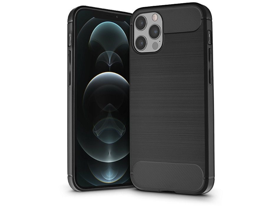 Haffner PT-5835 iPhone 12/12 Pro fekete szilikon hátlap