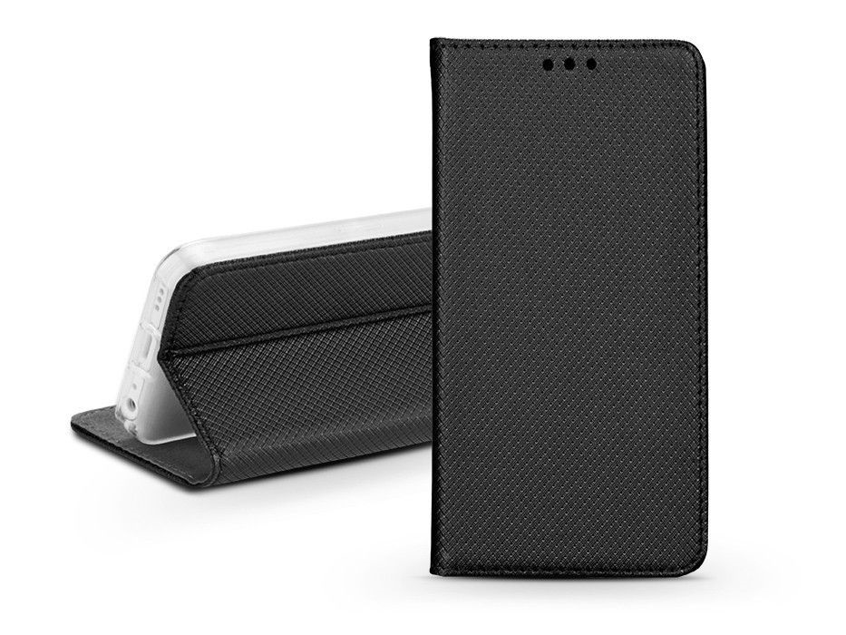 Haffner PT-5843 iPhone 12 Pro Max fekete bőr oldalra nyíló tok