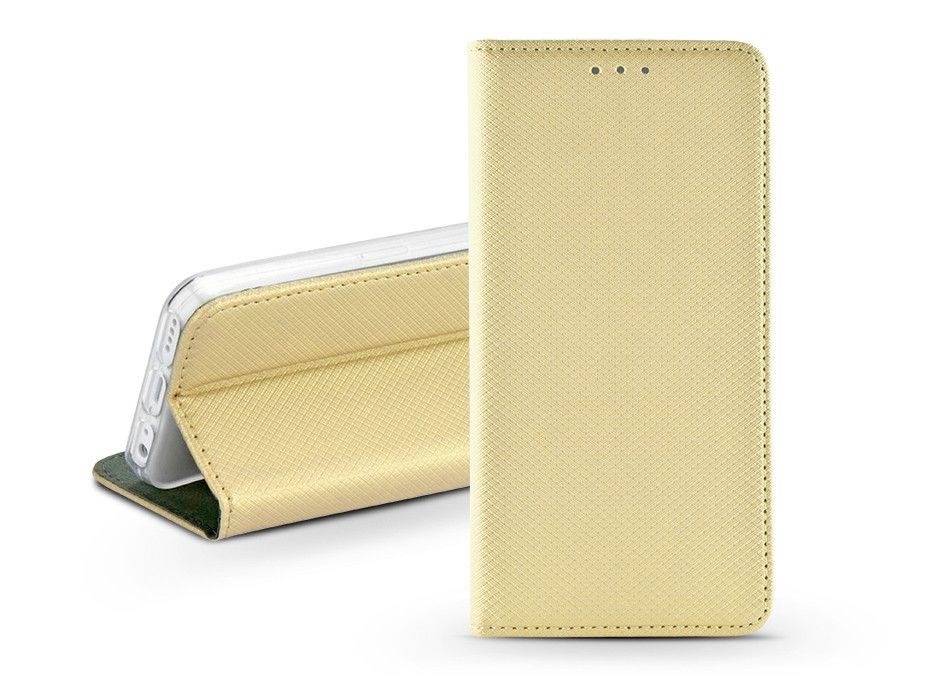 Haffner PT-5845 iPhone 12/12 Pro arany bőr oldalra nyíló tok