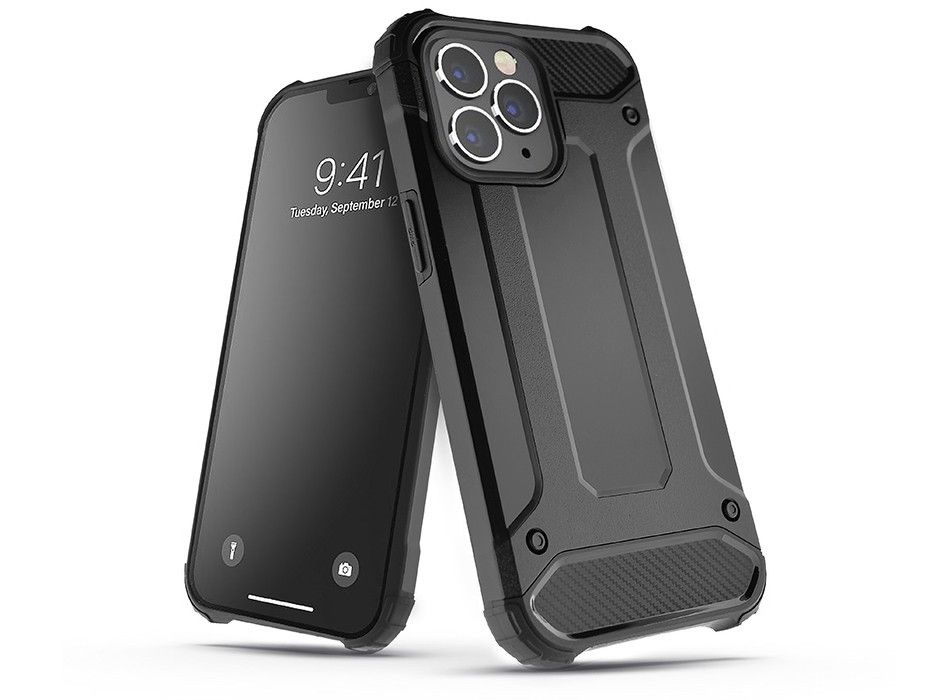 Haffner PT-6523 SM-S911 Galaxy S23 ütésálló fekete műanyag hátlap