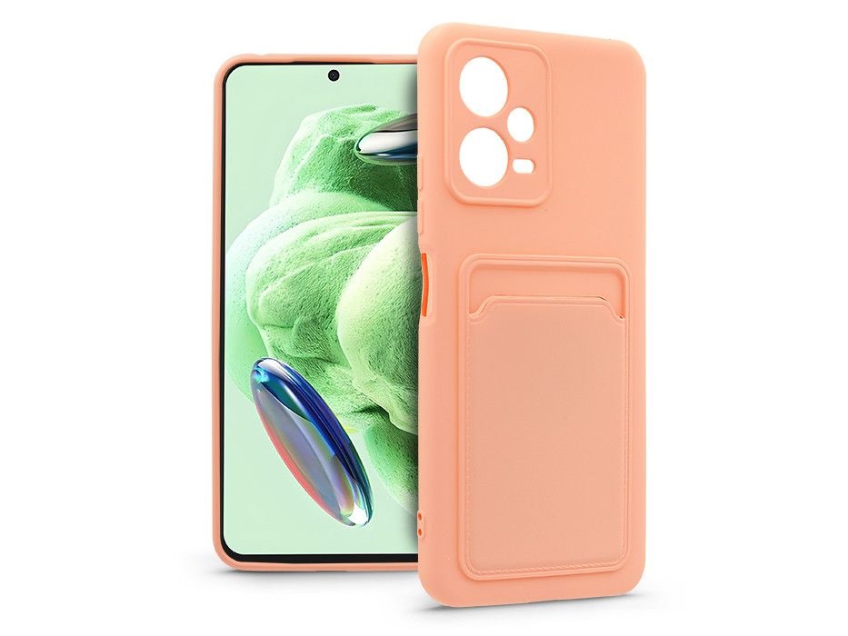 Haffner PT-6627 Xiaomi Redmi Note 12 5G/Poco X5 5G pink szilikon hátlap kártyatartóval