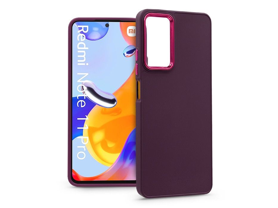 Haffner PT-6689 Xiaomi Redmi Note 11 Pro/11 Pro 5G bíbor szilikon hátlap