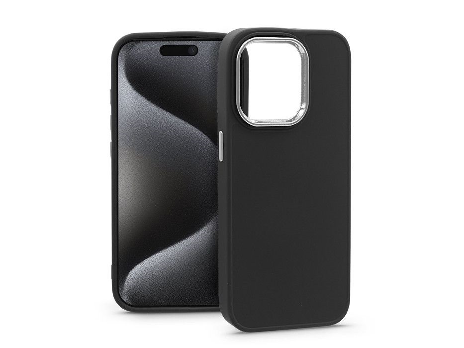 Haffner PT-6819 Apple iPhone 15 Pro Frame fekete szilikon hátlap