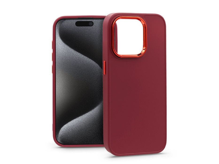 Haffner PT-6821 Apple iPhone 15 Pro Frame magenta szilikon hátlap