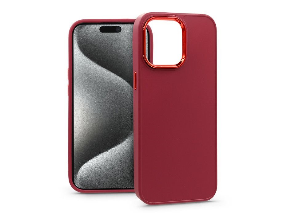 Haffner PT-6824 Apple iPhone 15 Pro Max Frame magenta szilikon hátlap