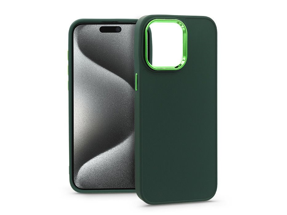 Haffner PT-6826 Apple iPhone 15 Pro Max Frame zöld szilikon hátlap