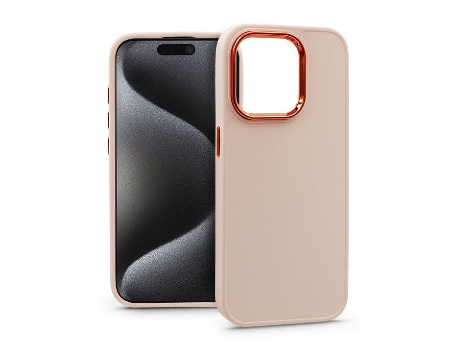 Haffner PT-6827 Apple iPhone 15 Pro Frame pink szilikon hátlap