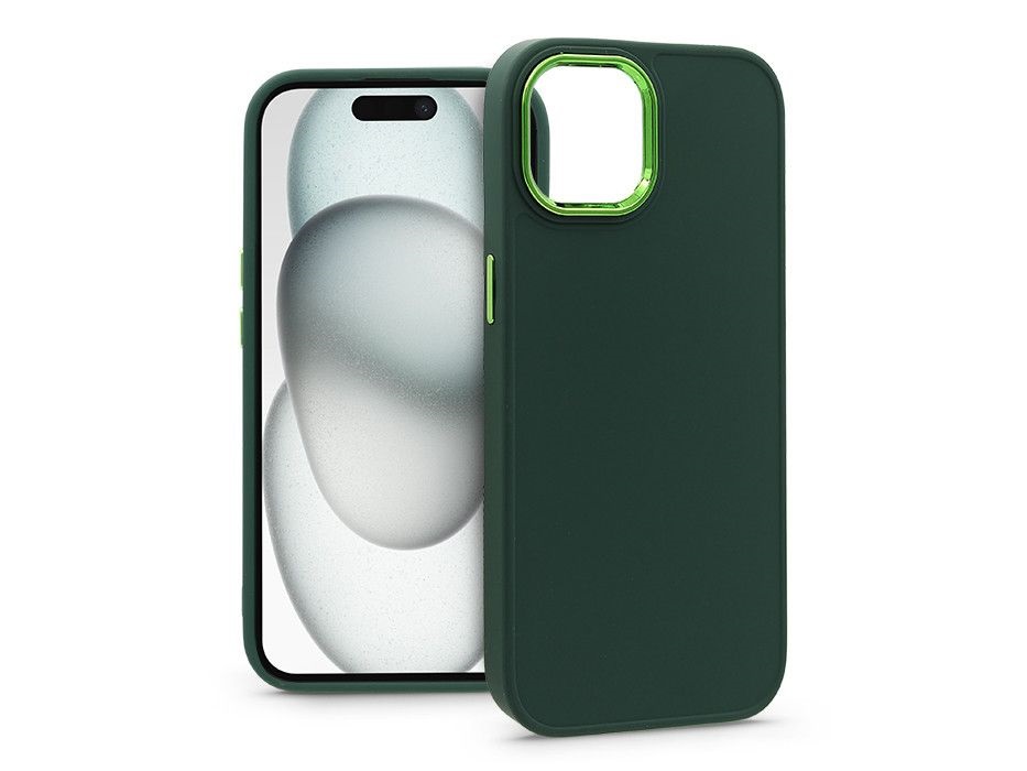 Haffner PT-6830 Apple iPhone 15 Frame zöld szilikon hátlap