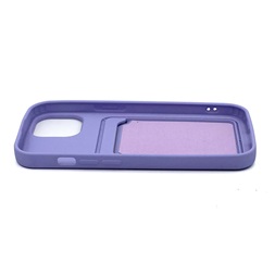 Haffner PT-6848 Apple iPhone 15 Pro Card Case lila szilikon hátlap kártyatartóval