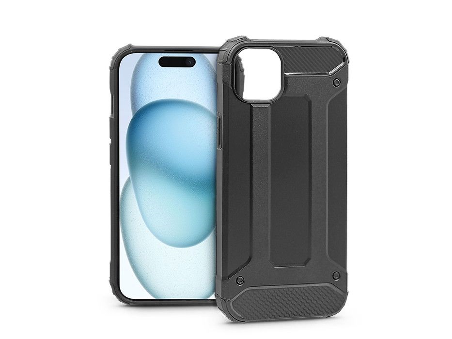 Haffner PT-6853 Apple iPhone 15 Armor fekete ütésálló hátlap