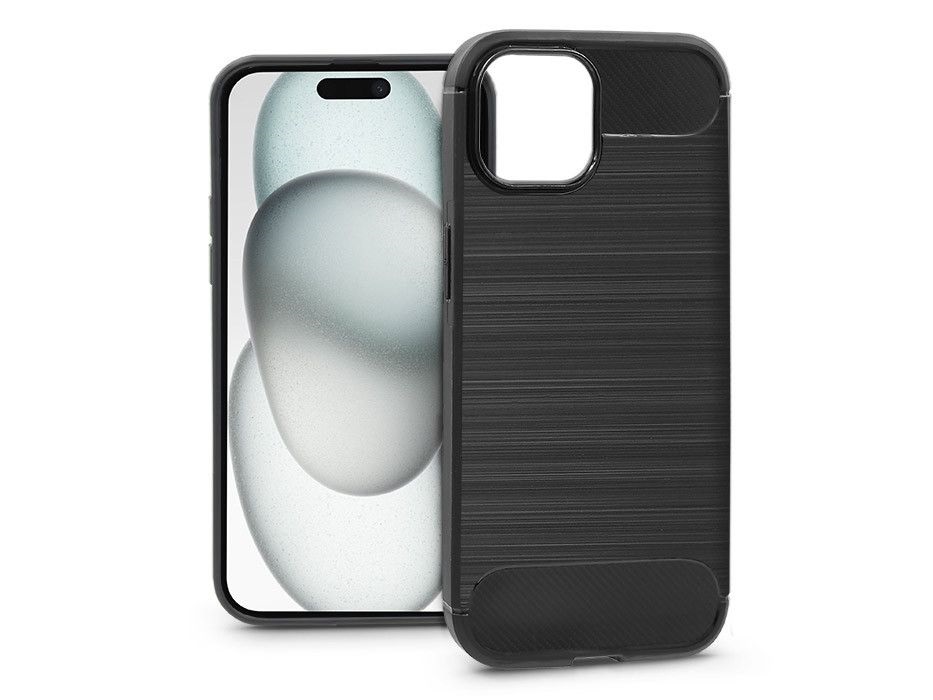 Haffner PT-6858 Apple iPhone 15 Plus Carbon fekete szilikon hátlap