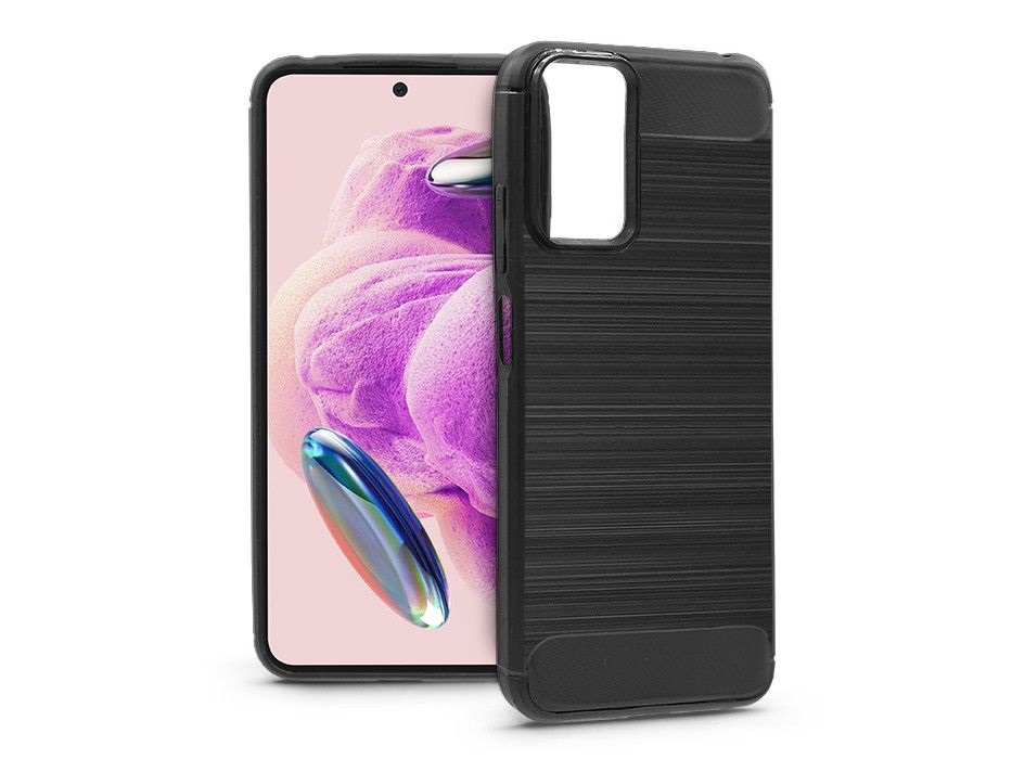 Haffner PT-6861 Xiaomi Redmi Note 12S Carbon fekete szilikon hátlap