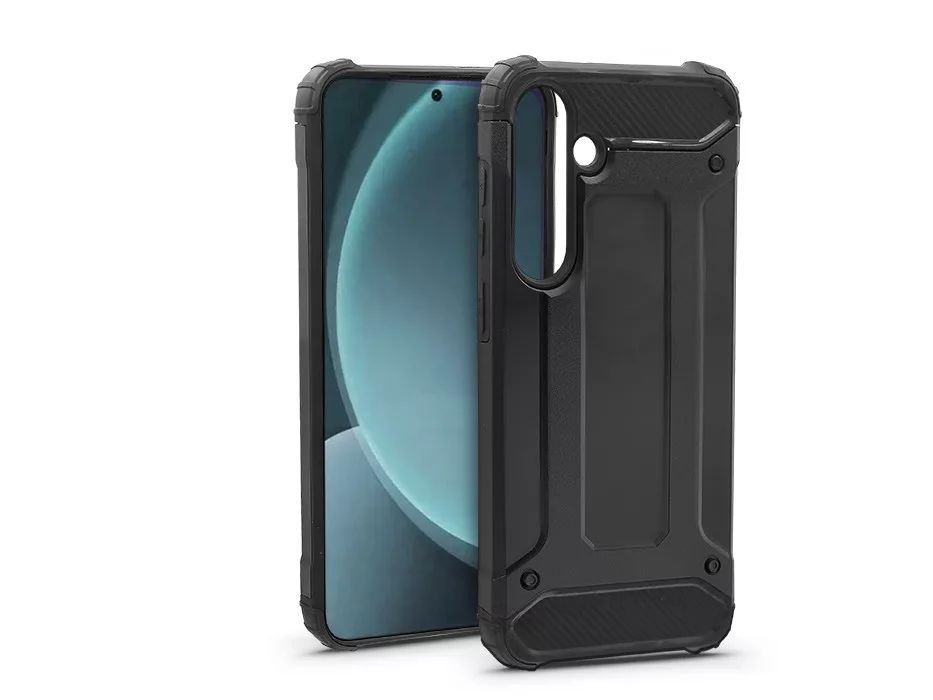 Haffner Samsung SM-S937 Galaxy S25 Armor fekete ütésálló tok