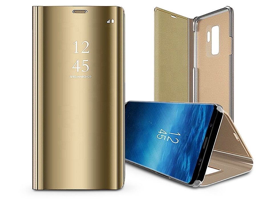 Haffner TF-0234 Galaxy A54 5G Clear view arany oldalra nyíló tok