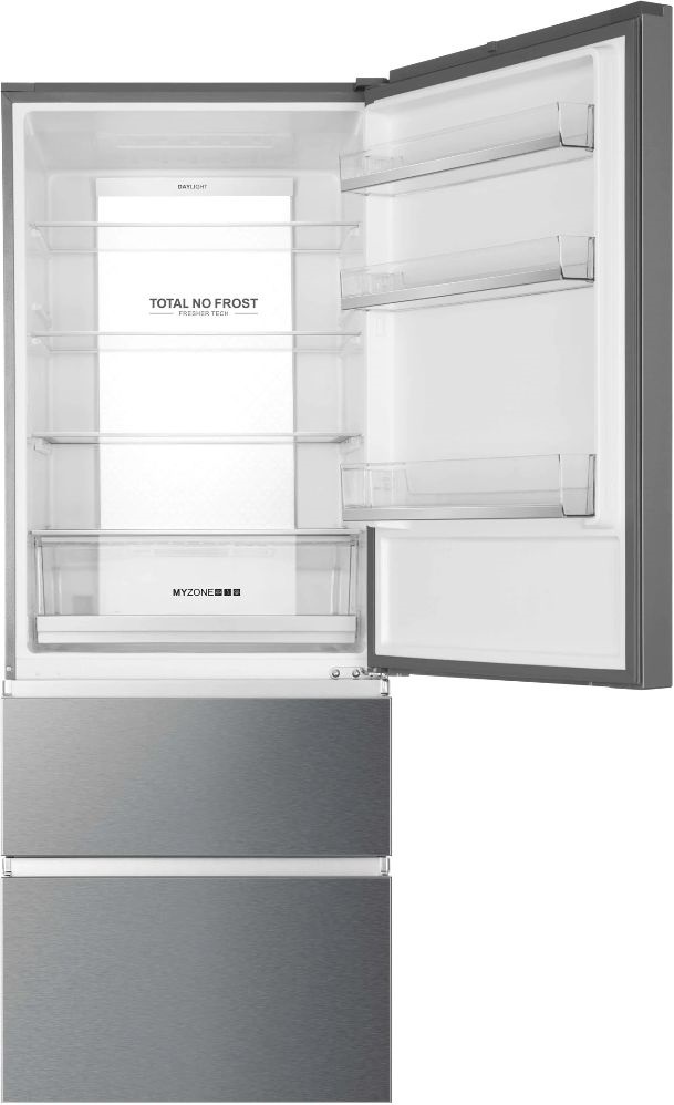 Haier A3FE743CPJ inox, alulfagyasztós, Hűtő:310L, Fagyasztó:140L, Total No frost hűtőszekrény
