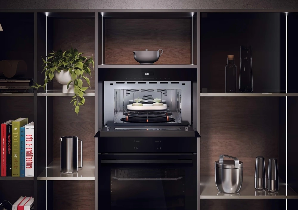 Haier H38DMWID46NB 900W 34L fekete beépíthető mikrohullámú sütő