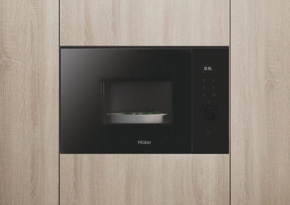 Haier H38FMWID627N 900W 25L fekete beépíthető mikrohullámú sütő
