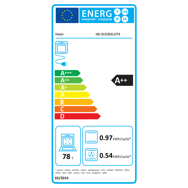 Haier H6 ID25B3LHTX inox beépíthető sütő