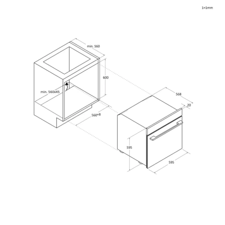 Haier H6 ID46G5YTB fekete, sütőtér:78L,  grill, légkeverés,beépíthető sütő