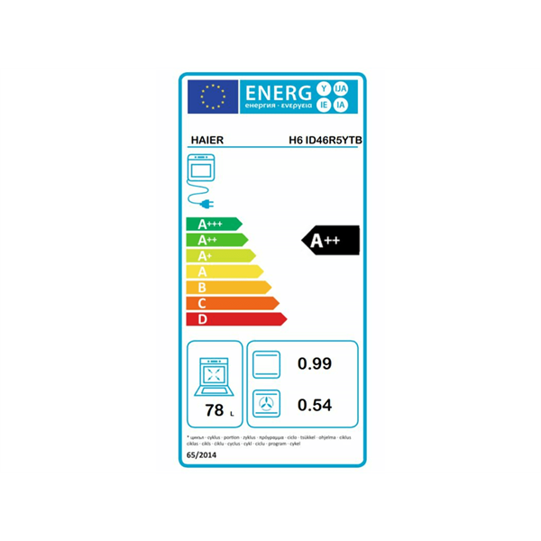 Haier H6 ID46R5YTB fekete beépíthető sütő