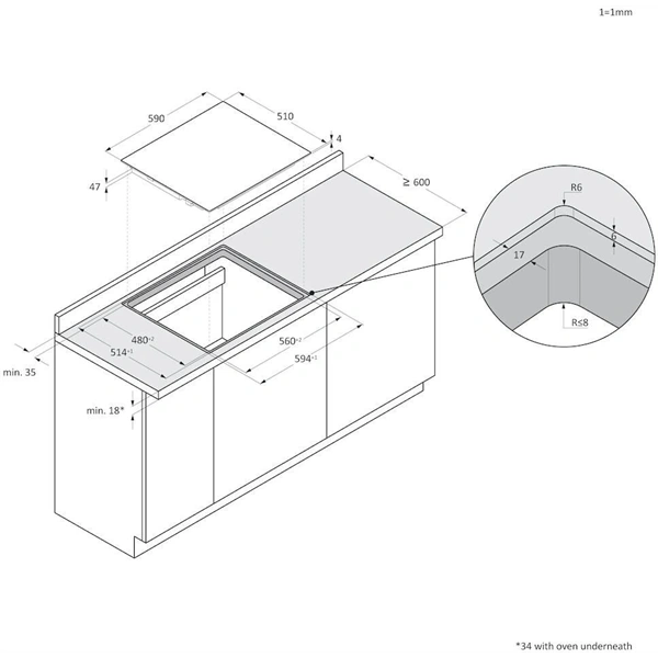 Haier HAIF64IRB1S indukciós, beépíthető, főzőzóna:4,  főzőlap