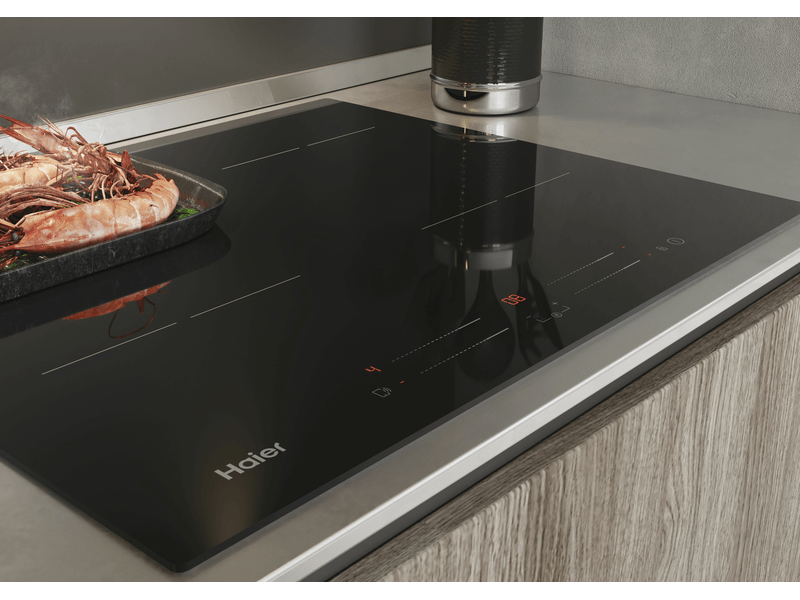Haier HAISJ64MC fekete, beépíthető, indukciós, főzőzóna: 4, beépíthető méret: 56cm, főzőlap