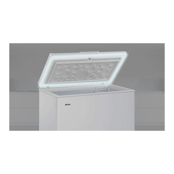 Haier HCE100E fehér, Fagyasztó:97L, fagyasztóláda