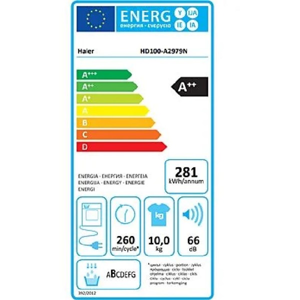 Haier HD100-A2979N-S szárítógép