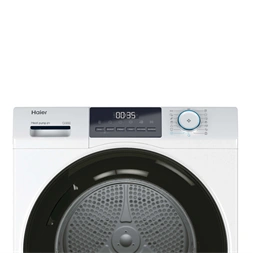 Haier HD80-E929E-S fehér-fekete, 8kg, hőszivattyús szárítógép