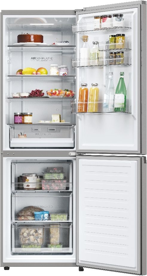 Haier HDPW3618DNPK inox, alulfagyasztós, Hűtő:235L, Fagyasztó:117L, Total No frost hűtőszekrény