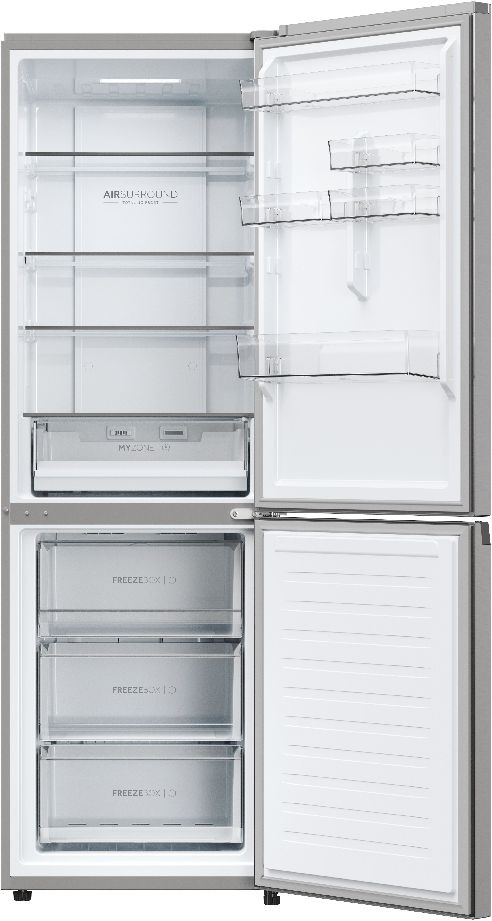 Haier HDPW3618DNPK inox, alulfagyasztós, Hűtő:235L, Fagyasztó:117L, Total No frost hűtőszekrény