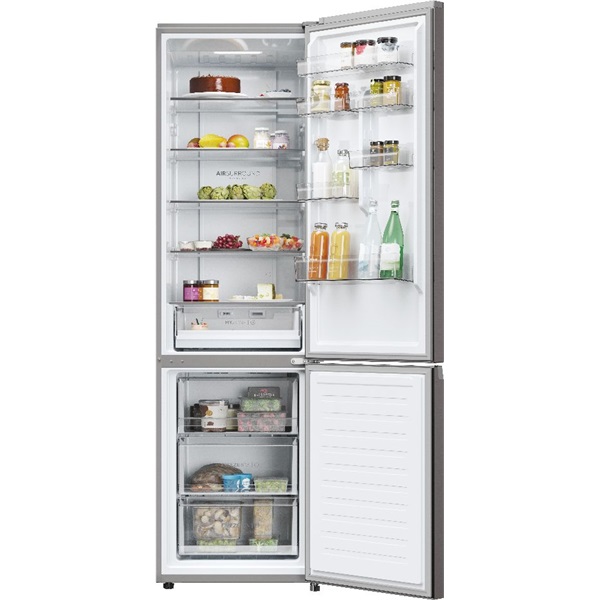 Haier HDPW3620DNPD sötét inox alulfagyasztós hűtőszekrény