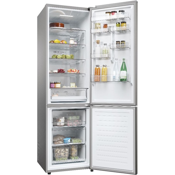 Haier HDPW3620DNPD sötét inox alulfagyasztós hűtőszekrény