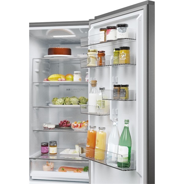 Haier HDPW3620DNPD sötét inox alulfagyasztós hűtőszekrény