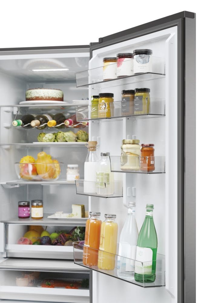 Haier HDPW5620CNPK inox, alulfagyasztós, Hűtő:289L, Fagyasztó:117L, hűtőszekrény