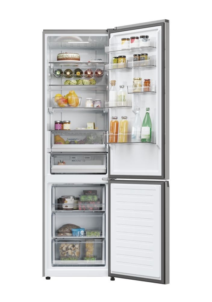 Haier HDPW5620CNPK inox, alulfagyasztós, Hűtő:289L, Fagyasztó:117L, hűtőszekrény