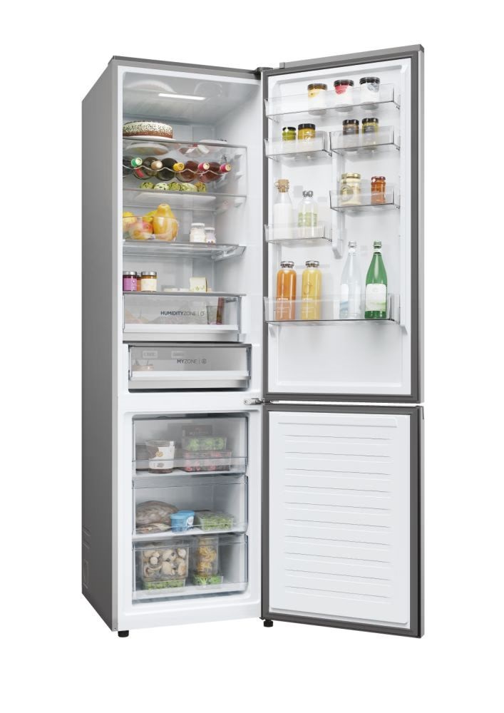 Haier HDPW5620CNPK inox, alulfagyasztós, Hűtő:289L, Fagyasztó:117L, hűtőszekrény