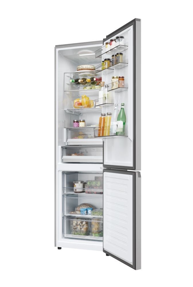 Haier HDPW5620CNPK inox, alulfagyasztós, Hűtő:289L, Fagyasztó:117L, hűtőszekrény