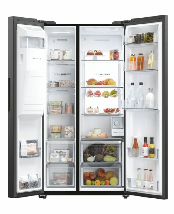 Haier HSW79F18DIPT Side-by-Side, Hűtő:391L, Fagyasztó:210L, Total No frost hűtőszekrény