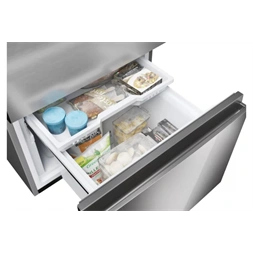 Haier HTW5618CNMG inox, francia ajtós, alulfagyasztós, Hűtő:235L, Fagyasztó:125L, Total No frost hűtőszekrény