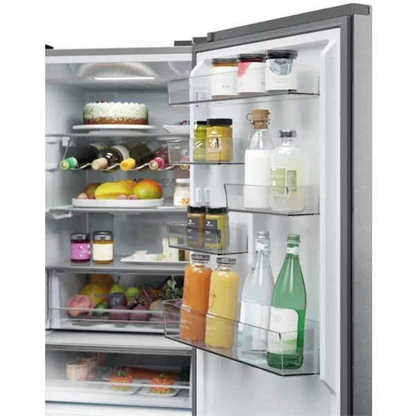 Haier HTW5618CNMG inox, francia ajtós, alulfagyasztós, Hűtő:235L, Fagyasztó:125L, Total No frost hűtőszekrény