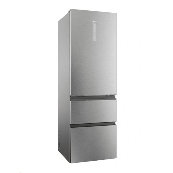 Haier HTW5618CNMG inox, francia ajtós, alulfagyasztós, Hűtő:235L, Fagyasztó:125L, Total No frost hűtőszekrény