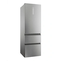 Haier HTW5618CNMG inox, francia ajtós, alulfagyasztós, Hűtő:235L, Fagyasztó:125L, Total No frost hűtőszekrény