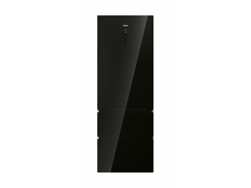 Haier HTW7720DNGB fekete, francia ajtós, alulfagyasztós, Hűtő:343L, Fagyasztó:140L, Total No frost hűtőszekrény
