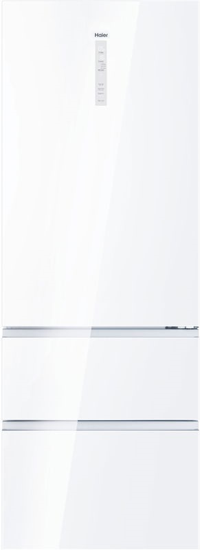 Haier HTW7720DNGW fehér, francia ajtós, alulfagyasztós, Hűtő:343L, Fagyasztó:140L, Total No frost hűtőszekrény