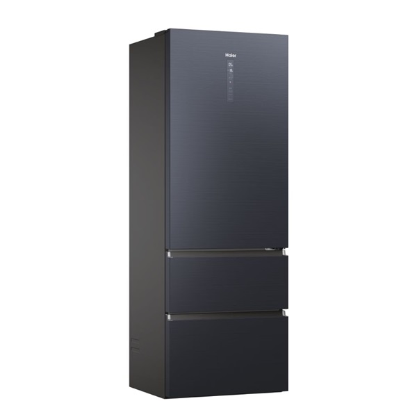 Haier HTW7720ENMB fekete, francia ajtós, alulfagyasztós, Hűtő:343L, Fagyasztó:140L, No frost hűtőszekrény