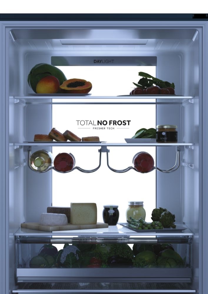 Haier HTW7720ENMB fekete, francia ajtós, alulfagyasztós, Hűtő:343L, Fagyasztó:140L, No frost hűtőszekrény