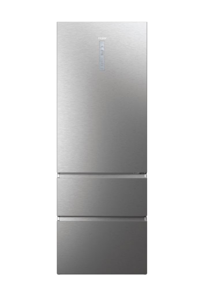 Haier HTW7720ENMP szürke, alulfagyasztós, Hűtő:343L, Fagyasztó:140L, No frost hűtőszekrény