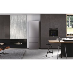 Haier HTW7720ENMP szürke, alulfagyasztós, Hűtő:343L, Fagyasztó:140L, No frost hűtőszekrény